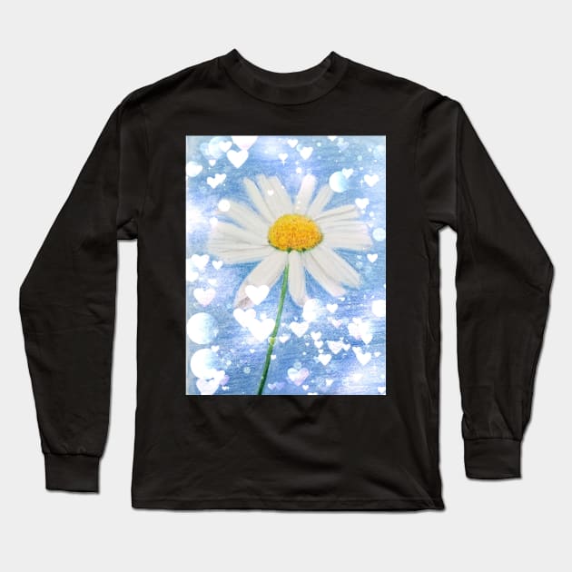 Daisy Long Sleeve T-Shirt by teenamarie23art